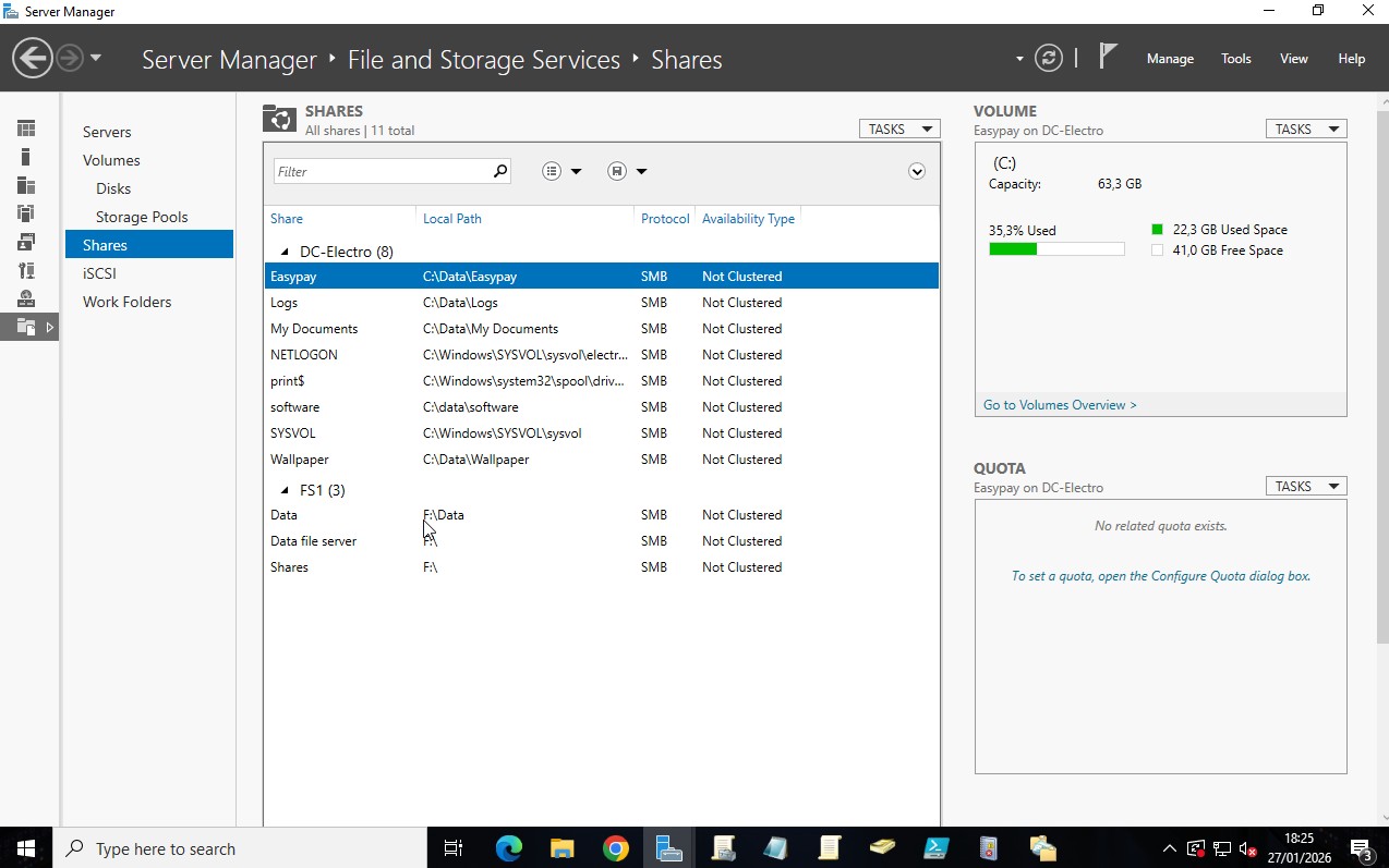 Fileshares overzicht